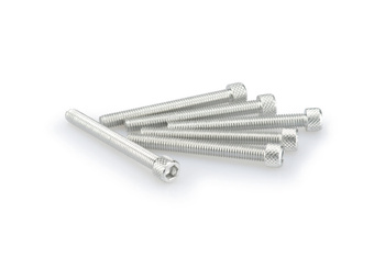 Śruby z anodyzowanego aluminium blister 6 śrub imbusowych m6x55mm srebrne