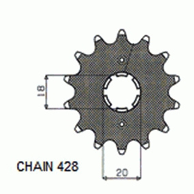 Zębatka Zdawcza Atv Bashan 200 13 Zębów (Typ Łańcucha 428)