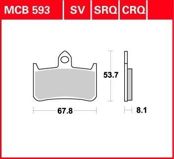 KLOCKI HAMULCOWE TRW MCB593