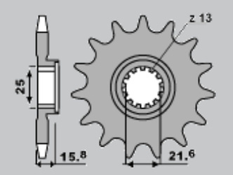 Zębatka przednia 2093 14 kawasaki zx 6r '98-'02 (-1) (153514jt)