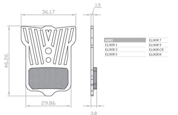 Klocki hamulcowe rowerowe organic sport z radiatorem mtb