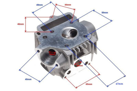Głowica cylindra 139Fmb 50cm 4T pusta Junak 901
