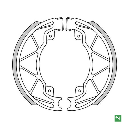 SZCZĘKI HAMULCOWE APRILIA SCARABEO 50/100 04-12 , SR 125/150 99, DERBI BOULEVARD, PIAGGIO FLY 50/125, LIBERTY 50/125 (140X25MM)