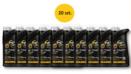 OLEJ SILNIKOWY 4T PLUS 10W40 1L (API SL, JASO MA/MA2) SEMISYNTETYK (7202) (20) - KARTON 20 SZTUK (PAKIET)