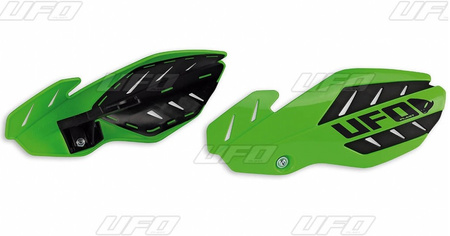 Osłony rąk (handbary) flame kawasaki kxf 250/450 '13-'17, kolor zielony/czarny (z mocowaniami)