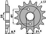 Zębatka przednia 350 13 18nc (łańc. 520)