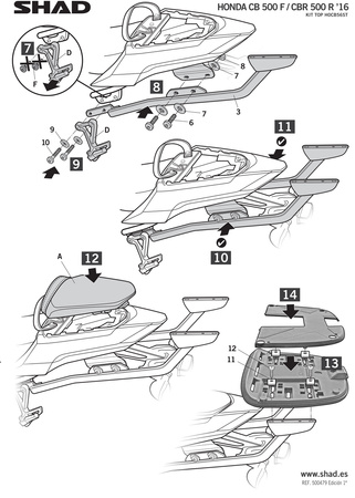 Stelaż kufra tylnego Shad do Honda CB 500 F CBR 500 R