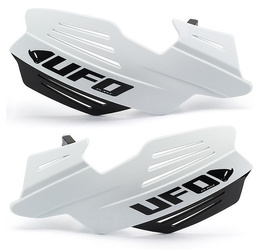 Handbary UFO Vulcan z mocowaniami enduro cross białe