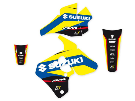 Komplet naklejek (oklein) suzuki rm 80 '00-'01, dream 4 kolor żółty/niebieski/czarny