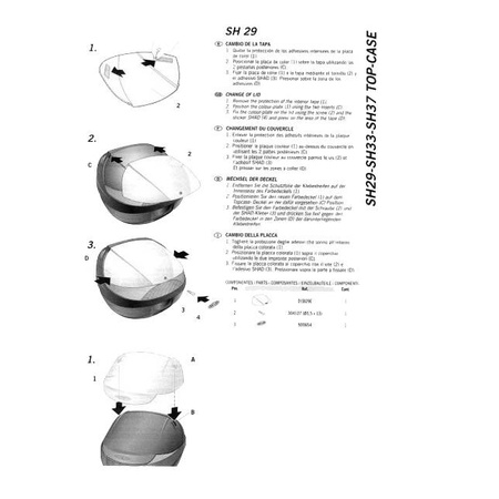 Nakładka kufra Shad SH29 biała
