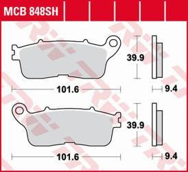 Klocki hamulcowe kh636 sinter street honda vfr 1200f '10-'16, vfr 1200x crosstourer '12-, tył