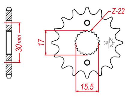 Zębatka przednia 2157 13 crf 150r '07-'22 (-2) (jtf1256.15)