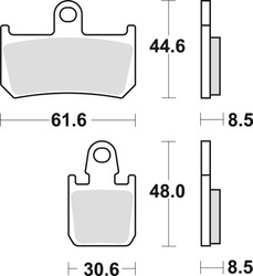 Klocki hamulcowe kh442/4 sinter street yamaha r1 06-14, mt-01 05-12, xv 1700 09-16, przód