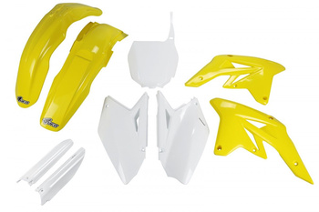 Komplet Plastików (Full Kit) Z Osłonami Teleskopów (Amortyzatorów) Suzuki Rmz 250 '07-'09 Kolor Oem (Biały/Żółty - Z Białą Tablicą Pod Numery Startowe) (Su407e999)