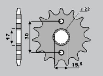 Zębatka przednia 332 14 honda cr 80/85 (jtf1256.14)