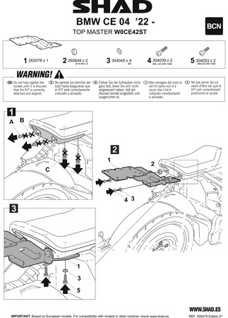 Stelaż kufra tylnego Shad do BMW CE 04 2022