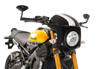 Szyba Półowiewka Retro Puig (Panel Carbon) Do Yamaha Xsr900 16-18 Czarna
