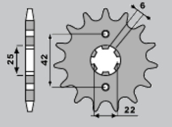 Zębatka przednia 278 16