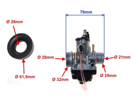 GAŹNIK 21 mm PHBG MINARELLI AM6 YAMHA DT APRILIA
