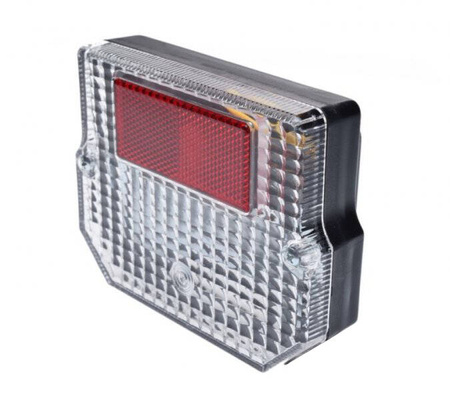 Lampa tył MZ kwadratowa z białym kloszem