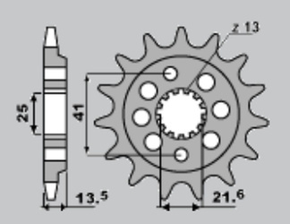 Zębatka przednia 2099 14 (130714jt) honda xr 650r '00-'08 (jtf1307.14)