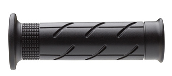 DOMINO MANETKI (GRIPY) ROAD/SCOOTER HONDA STYLE (22+25MM, DŁ.120MM) BEZ OTWORU KOLOR CZARNY