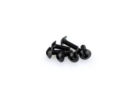 Śruby z anodyzowanego aluminium blister 6 wypukłych śrub m5x15mm czarne