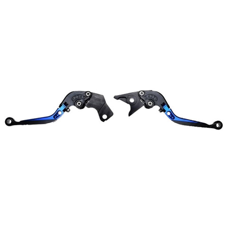 Dźwignia hamulca i sprzęgła łamana do Suzuki niebieska komplet