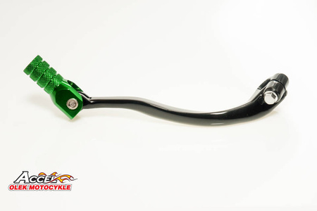 Dźwignia zmiany biegów kawasaki kxf 250 '06-'08 aluminiowa kolor czarny, końcówka zielona