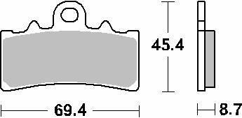 Klocki hamulcowe kh606 racing dual carbon kolor złoty pasuje do: ktm 125/200/390 duke przód