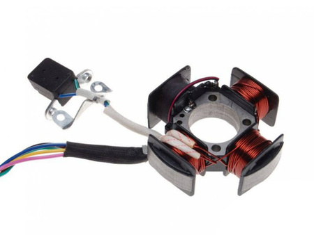 Stator iskrownik 4 cewki 5 przewodów motocykl Romet Zetka