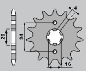 Zębatka przednia 263 14 18nc yamaha (łańc. 428)