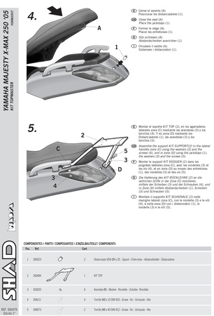 Stelaż kufra tylnego Shad do Yamaha X-Max 125 250
