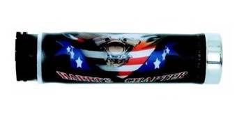 Manetki 02601-hc flaga usa końcówką chrom (130 mm/22 mm) bez otworu kolor czarny/czerwony/niebieski