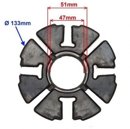 Guma zabieraka tylnej zębatki 139Fmb Junak Zipp