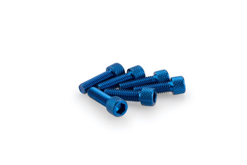 Śruby z anodyzowanego aluminium blister 6 śrub imbusowych m6x20mm niebieskie
