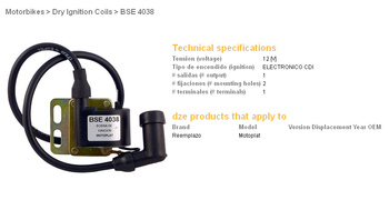 Dze cewka zapłonowa motoplat
