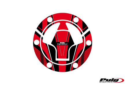 Osłona wlewu paliwa puig do kawasaki ninja 250r 08-12 (wzór radikal) czerwona