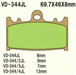 KLOCKI HAMULCOWE KH158 SPIEK METALICZNY (ZŁOTE) (MADE IN JAPAN)