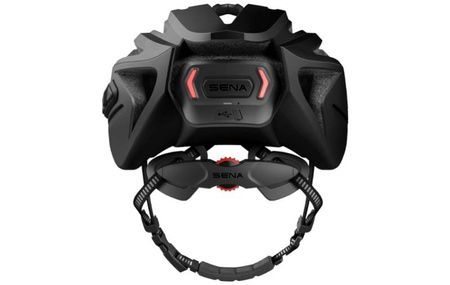 Kask rowerowy r2 road z wbudowanym interkomem bluetooth 4.1 do 900m oraz tylną lampką led rozmiar m ( 55-58 cm ) kolor czarny (el)