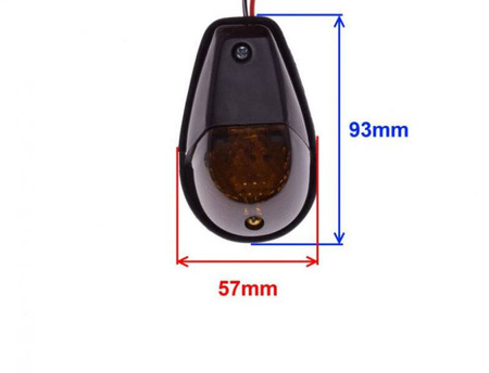 Kierunkowskaz para ciemny klosz czarny owiewka