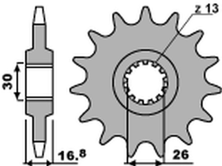 Zębatka przednia 2068 15 18nc honda cbr 600f '99-'12, cbr 650f '14-'18, xl 1000v varadero '99-'13 (jtf1370.15) (łańc. 525) (std.-1)