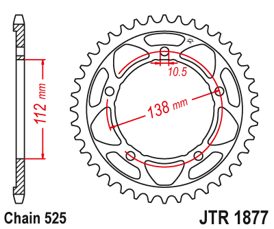Zebatka Napędzana Jt Jtr1877.45