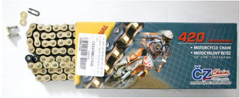 ŁAŃCUCH NAPĘDOWY 420 MX (126 OGNIW) ZŁOTY (MOTOCROSS DO 85 CCM) (22,0 KN) + ZAPINKA