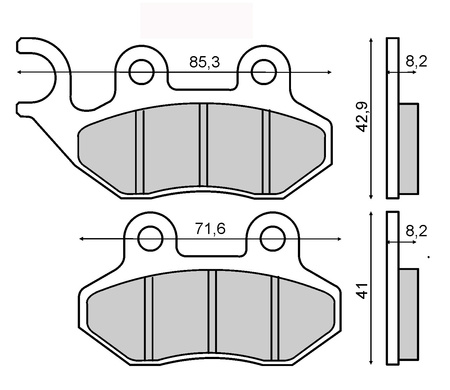 Klocki Hamulcowe Sym/Peugeot Tweet Rms 225102750