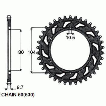 Zebatka napedzana stalowa sunstar sunr1-5344-40