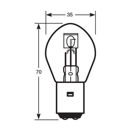 Żarówka 12V 35/35W Ba20D do skutera motocykla quada