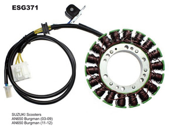 Uzwojenie alternatora (stator) suzuki an 650 burgman (03-12) (z impulsatorem)
