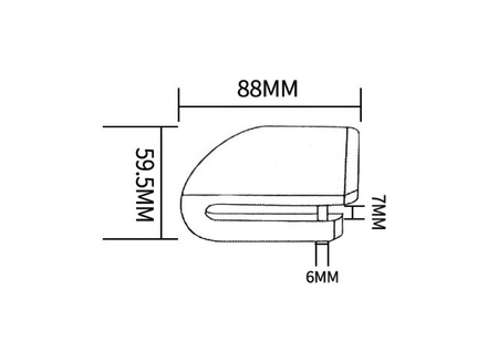 Blokada Antykradzieżowa Disc Lock Z Alarmem 110db Neonowa