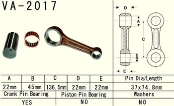 KORBOWÓD YAMAHA YFM 660 (YFM660) RAPTOR '01 (VA2017) (MADE IN JAPAN)